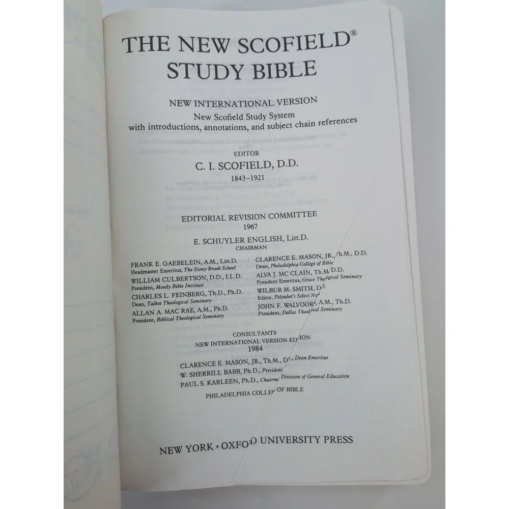 RARE🚨NEW SCOFIELD STUDY SYSTEM Oxford 1984 HolyBible Red Letter Concordance NIV